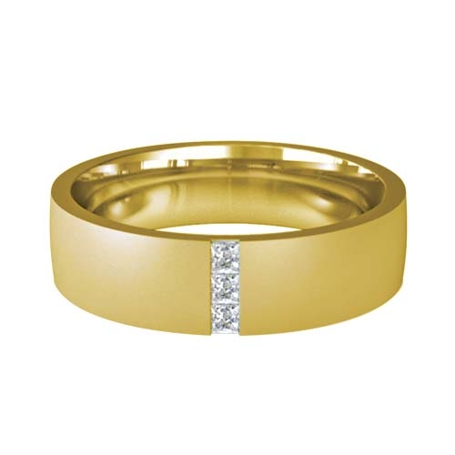Patterned Designer Yellow Gold Wedding Ring - Prezioso